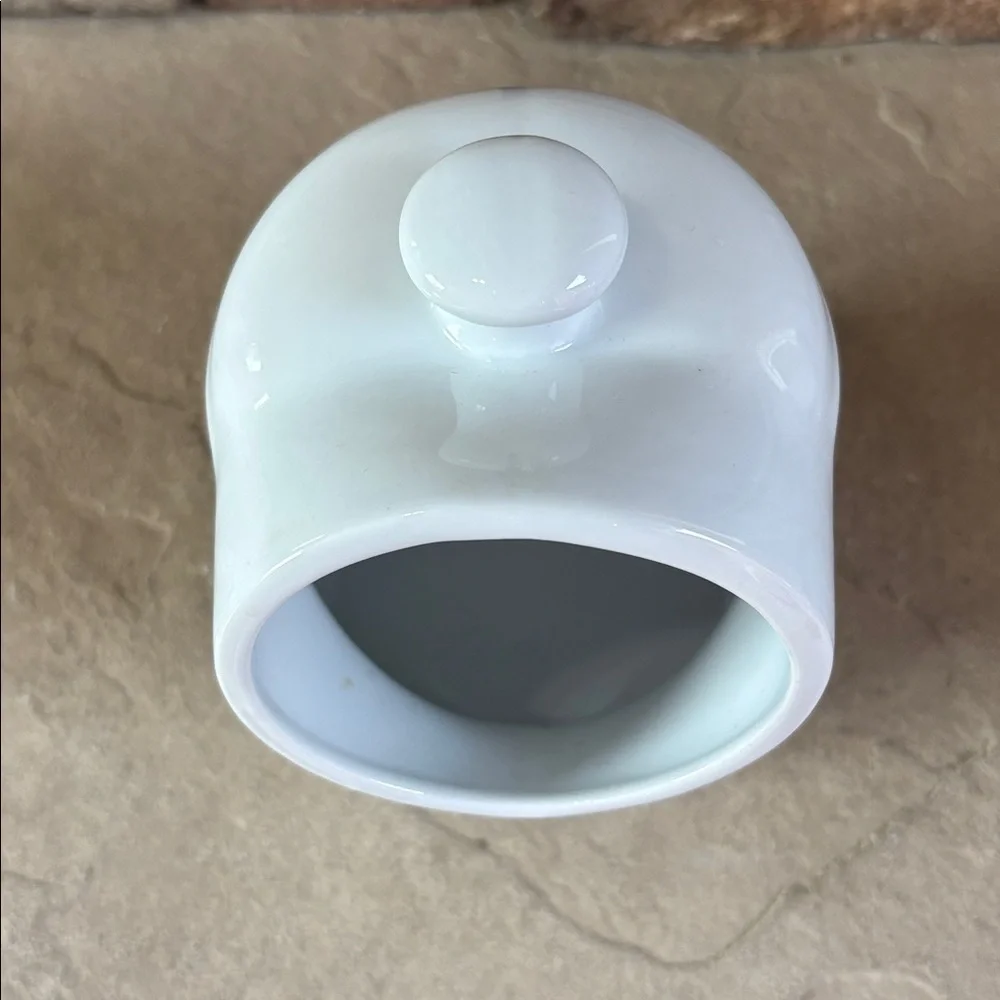 Ceramic white salt pig